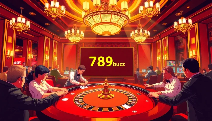 Experience the thrill of the casino with 789b.buzz's engaging roulette table, vibrant decor, and exciting gameplay.